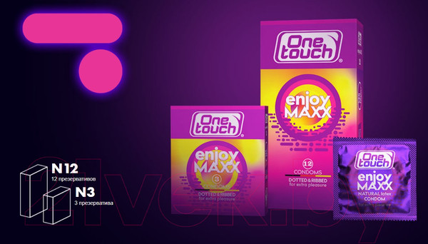 Изображение товара Презервативы One Touch Enjoy MAXX (12шт)