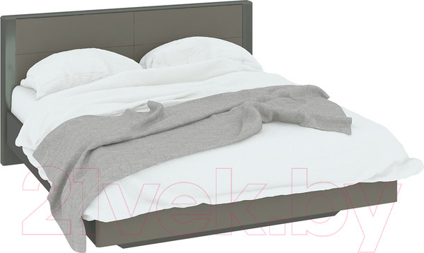 Изображение товара Двуспальная кровать ТриЯ Наоми СМ-208.01.01 160x200 (серый/джут)