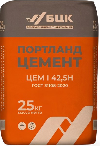 Цемент БЦК ЦЕМ I 42,5H Д0 (25кг)