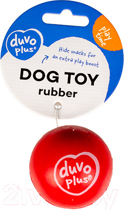 Изображение товара Игрушка для собак Duvo Plus Мяч резиновый / 10156 (красный)