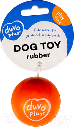 Изображение товара Игрушка для собак Duvo Plus Мяч резиновый / 10155 (оранжевый)