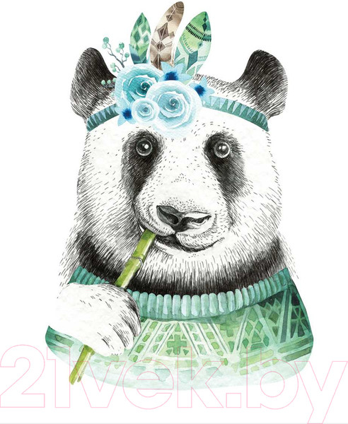 Изображение товара Шторка-занавеска для ванны JoyArty Крутышка панда / sc_72756