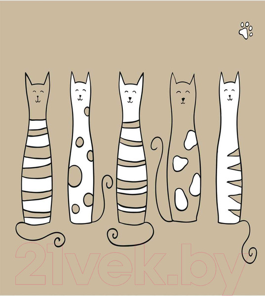 Изображение товара Шторка-занавеска для ванны JoyArty Добрые коты / sc_15556