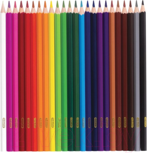 Изображение товара Набор цветных карандашей Пифагор Жираф / 181252 (24шт)