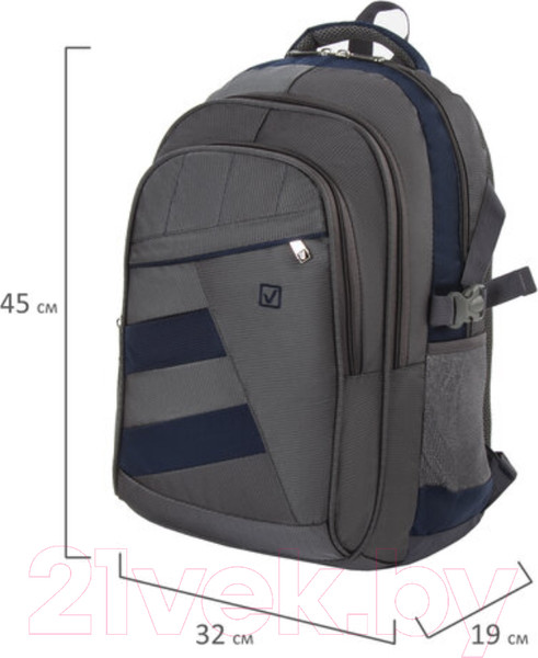 Изображение товара Рюкзак Brauberg MainStream 2 / 224446 (серо-синий)