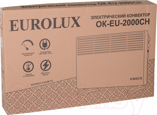 Изображение товара Конвектор EUROLUX ОК-EU-2000CH (67/4/33)