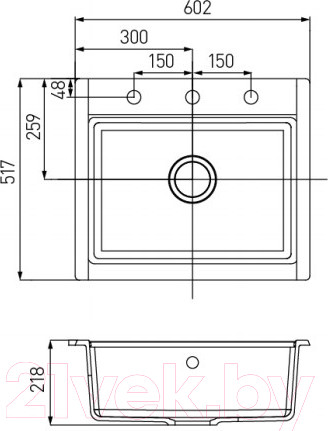 Изображение товара Мойка кухонная Акватон Делия 60 (1A715232LD230)