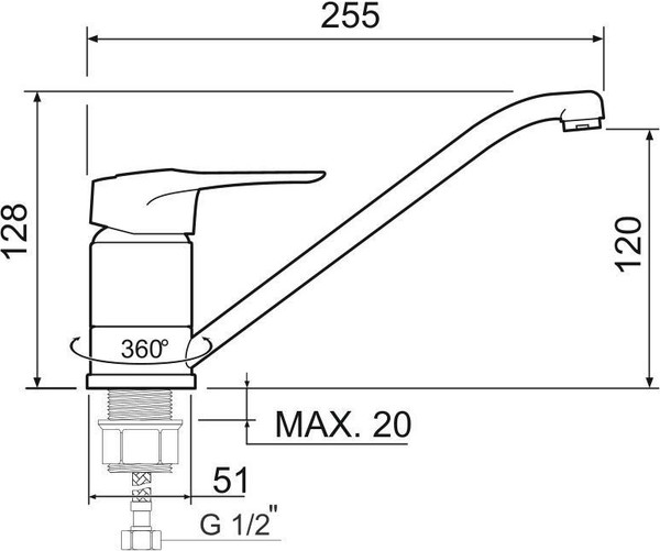 Изображение товара Смеситель РМС SL55-004F-25