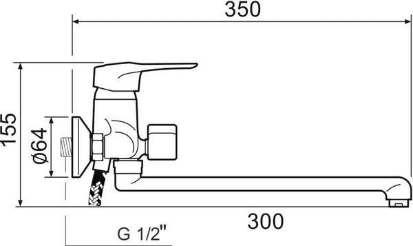 Изображение товара Смеситель РМС SL55-006E