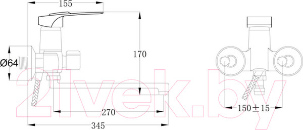 Изображение товара Смеситель РМС SL55-006E