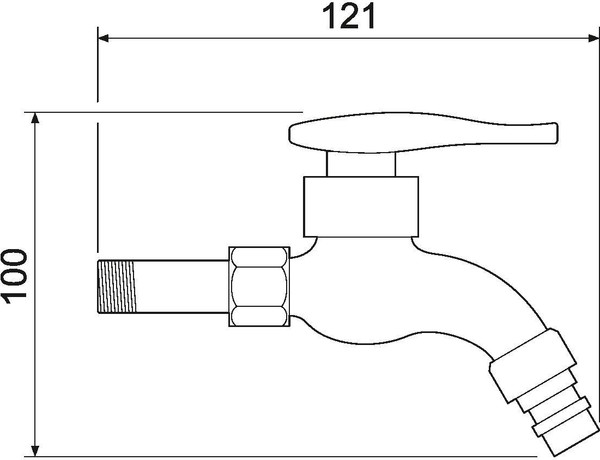 Изображение товара Кран на одну воду РМС SL79-270