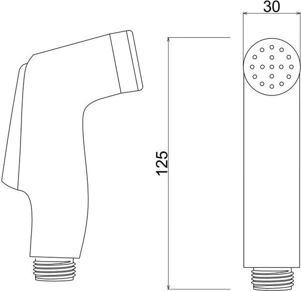 Изображение товара Лейка гигиенического душа РМС LE11