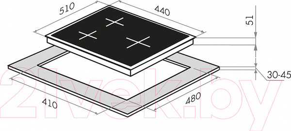 Изображение товара Газовая варочная панель Maunfeld EGHG.43.33CW/G