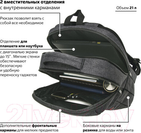 Изображение товара Рюкзак Brauberg Urban / 229895