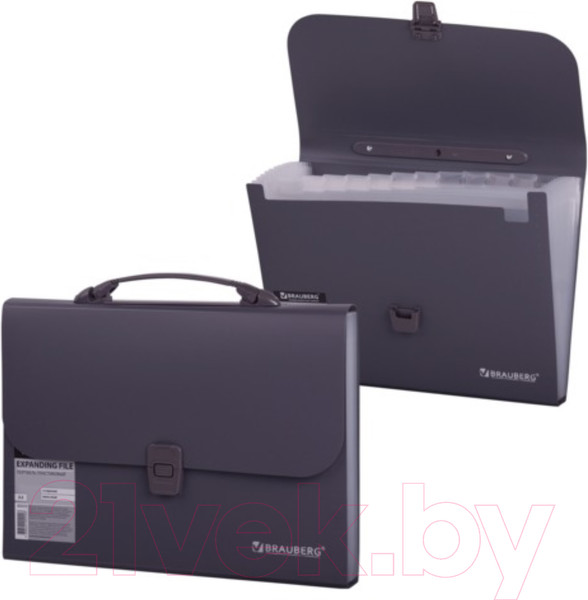 Изображение товара Папка-портфель Brauberg 221438 (серый)