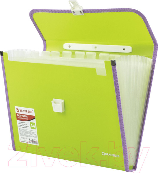 Изображение товара Папка-портфель Brauberg Joy / 227974 (салатовый)
