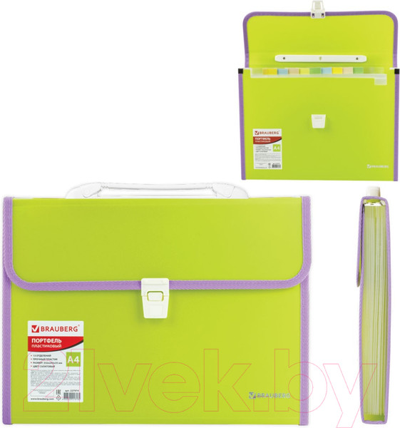 Изображение товара Папка-портфель Brauberg Joy / 227974 (салатовый)