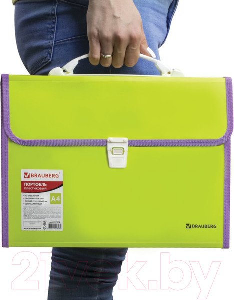 Изображение товара Папка-портфель Brauberg Joy / 227974 (салатовый)
