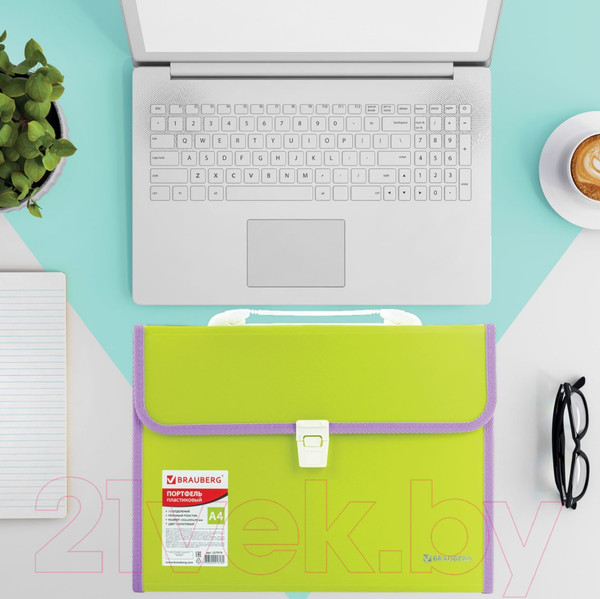 Изображение товара Папка-портфель Brauberg Joy / 227974 (салатовый)