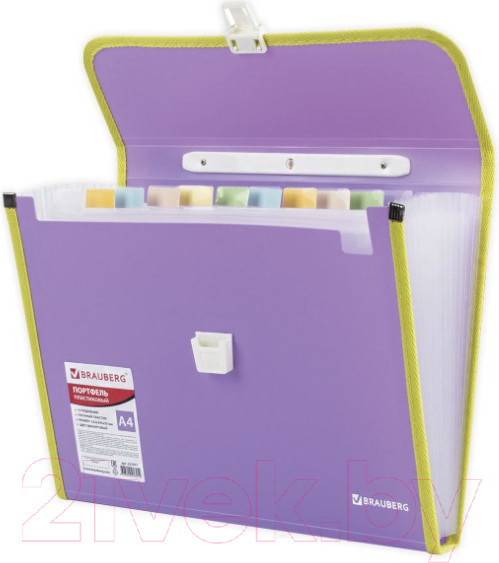 Изображение товара Папка-портфель Brauberg Joy / 227977 (фиолетовый)