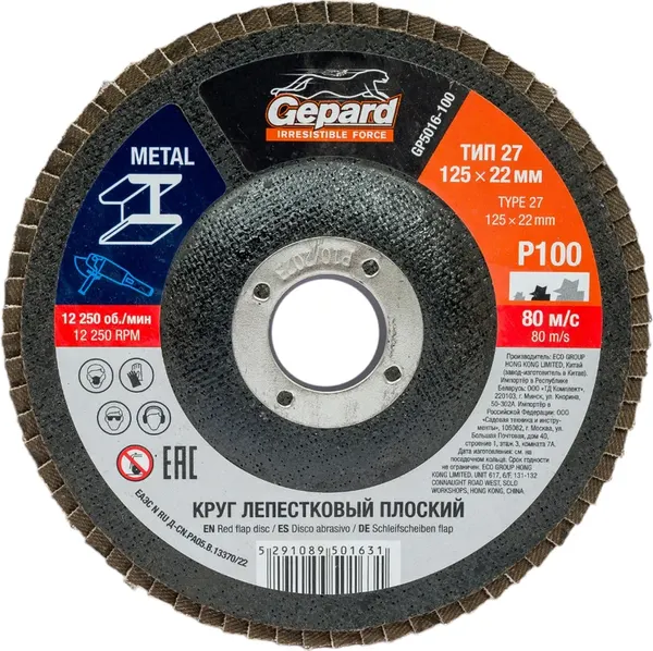 Изображение товара Шлифовальный круг Gepard GP5016-100