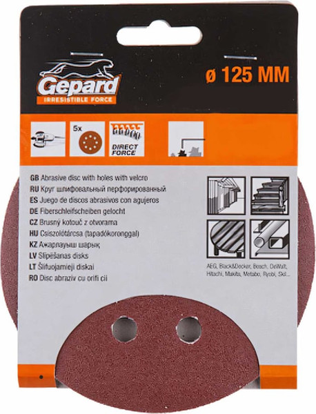 Изображение товара Набор шлифлистов Gepard GP5001-240 (5шт)