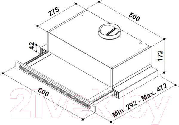 Изображение товара Вытяжка телескопическая Korting KHP 6637 GWX