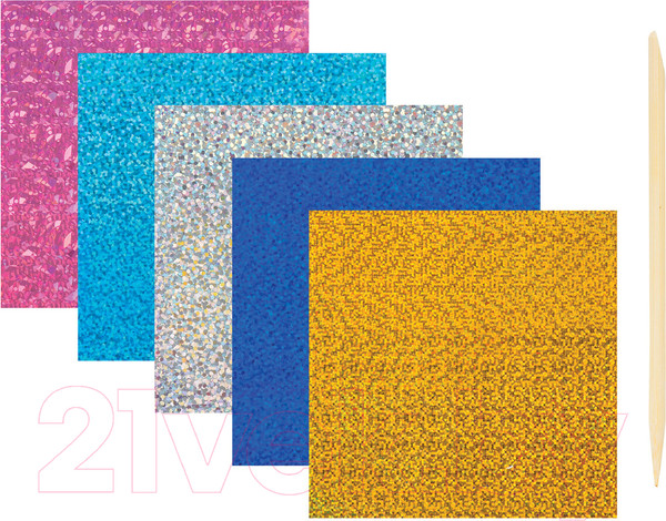 Изображение товара Набор для творчества Юнландия Аппликация из фольги. Дельфинчики / 662379