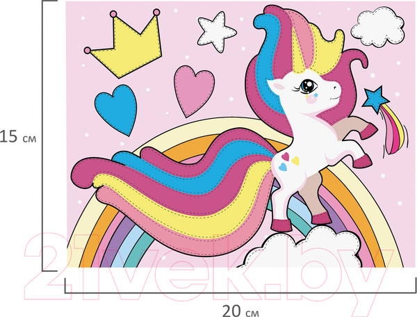 Изображение товара Набор для творчества Юнландия Аппликация из фольги. Пони / 662384