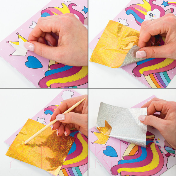 Изображение товара Набор для творчества Юнландия Аппликация из фольги. Пони / 662384