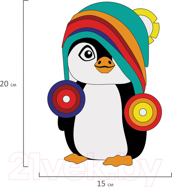 Изображение товара Набор для творчества Юнландия Аппликация из фетра. Пингвинчик / 662389