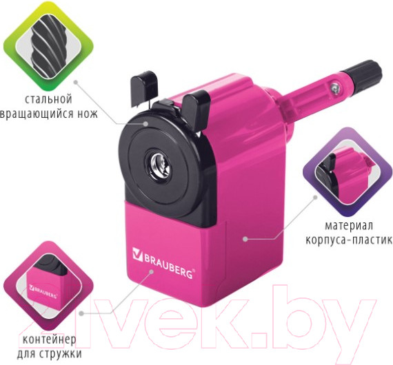 Изображение товара Точилка Brauberg Jet / 229568 (розовый)
