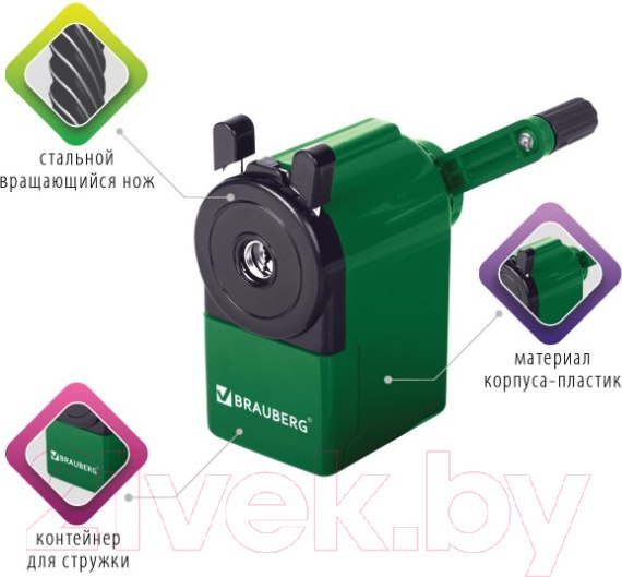 Изображение товара Точилка Brauberg Jet / 229571 (зеленый)