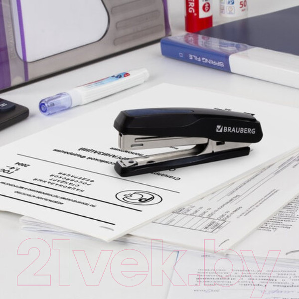 Изображение товара Степлер Brauberg Extra / 229078 (черный/синий)