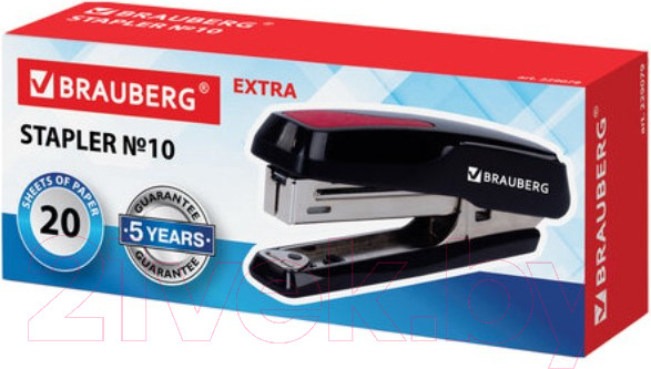 Изображение товара Степлер Brauberg Extra / 229079 (черный/красный)