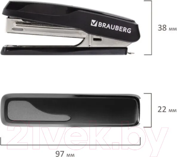 Изображение товара Степлер Brauberg Extra / 229080 (черный/серый)