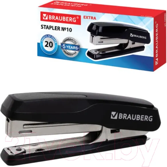 Изображение товара Степлер Brauberg Extra / 229080 (черный/серый)