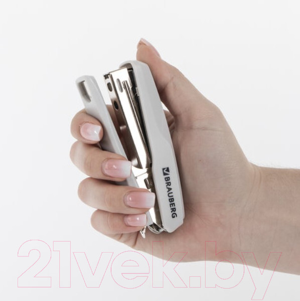 Изображение товара Степлер Brauberg Extra / 229082 (серый/красный)