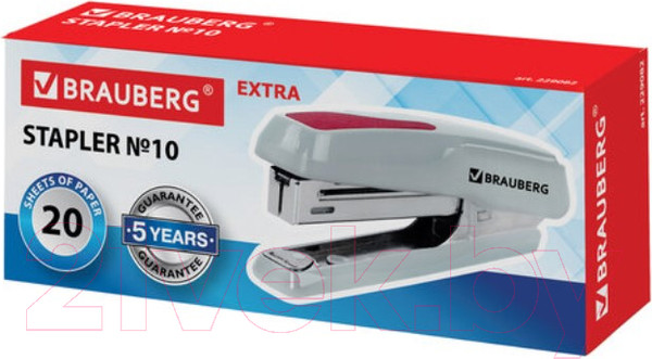 Изображение товара Степлер Brauberg Extra / 229082 (серый/красный)