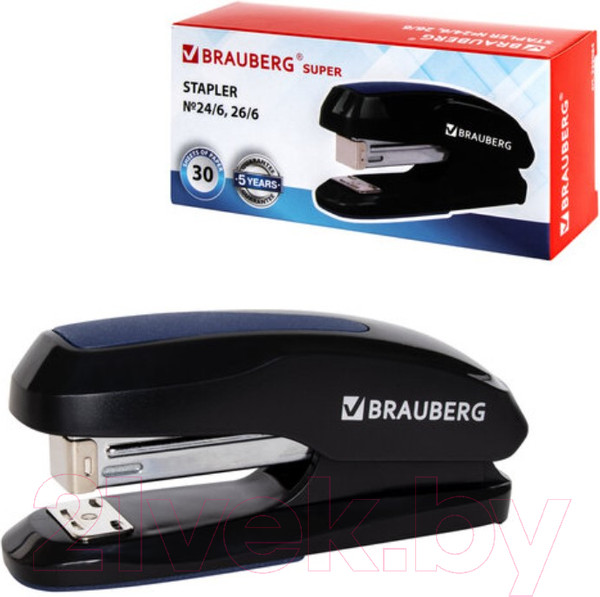 Изображение товара Степлер Brauberg Extra / 229084 (черный/синий)