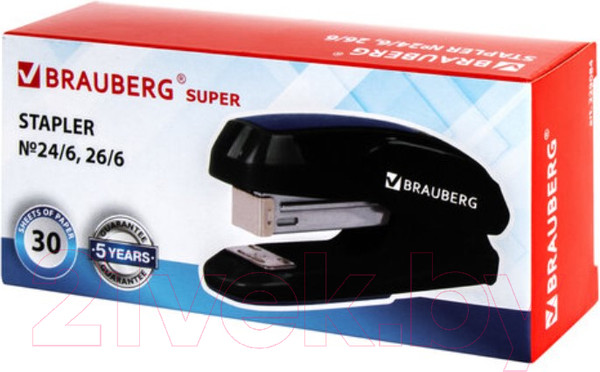 Изображение товара Степлер Brauberg Extra / 229084 (черный/синий)