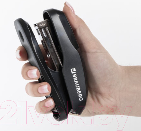 Изображение товара Степлер Brauberg Extra / 229086 (черный/серый)