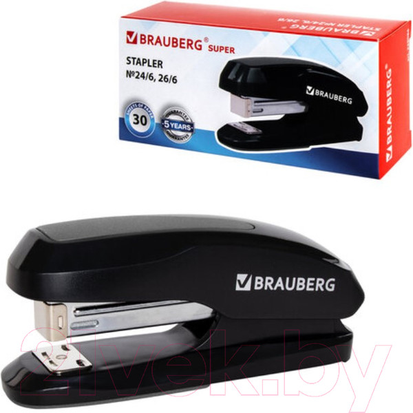 Изображение товара Степлер Brauberg Extra / 229086 (черный/серый)