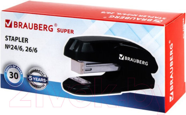 Изображение товара Степлер Brauberg Extra / 229086 (черный/серый)