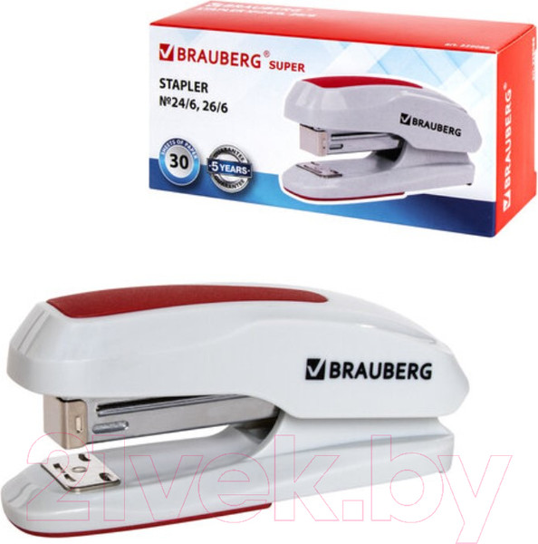 Изображение товара Степлер Brauberg Extra / 229088 (серый/красный)