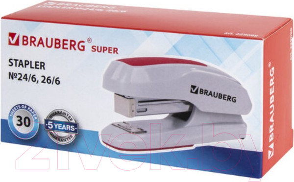 Изображение товара Степлер Brauberg Extra / 229088 (серый/красный)