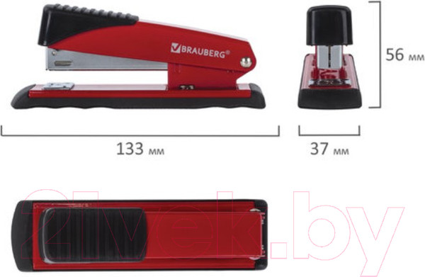 Изображение товара Степлер Brauberg Office / 228613 (красный)