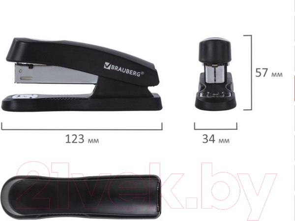 Изображение товара Степлер Brauberg Standard+ / 228608 (черный)