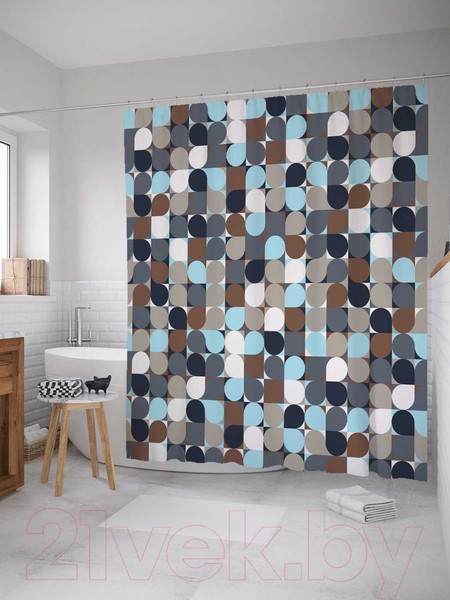 Изображение товара Шторка-занавеска для ванны JoyArty Цветные чудеса / sc_20797