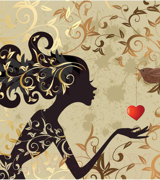 Изображение товара Шторка-занавеска для ванны JoyArty Влюбленная фея / sc_2515